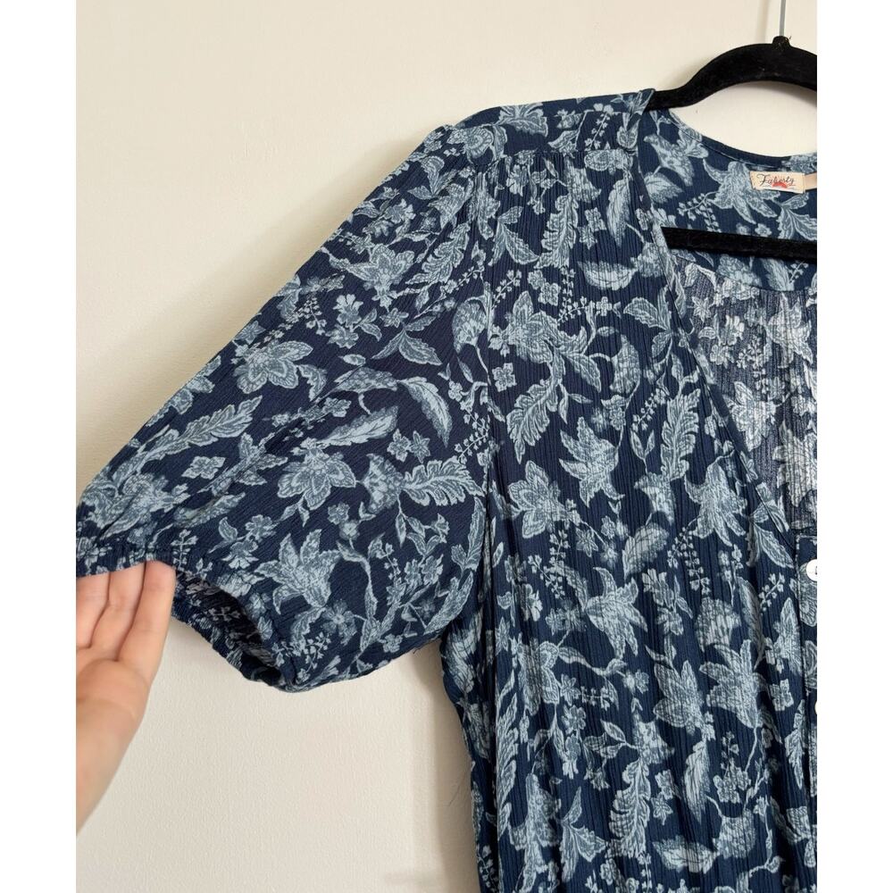 Faherty Navy Floral Maxi Dress - Picture 5 of 12